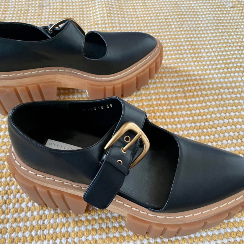 Stella McCartney Black and Brown Platform Mary Janes